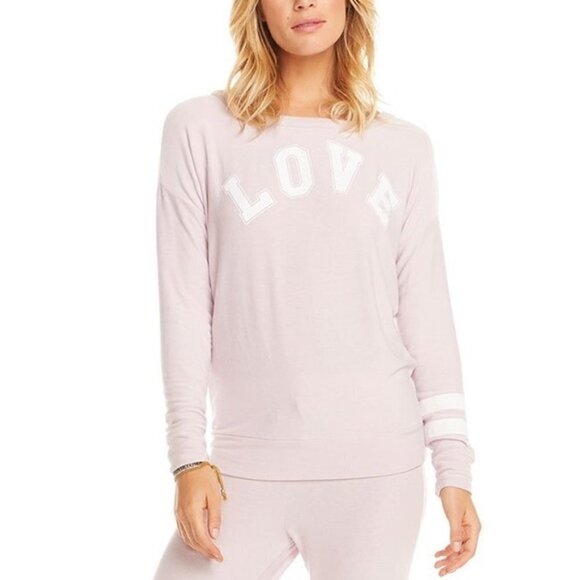 New Chaser Love Graphic Cozy Knit Crewneck L/S Pullover Sweatshirt XS NWT - Picture 3 of 13